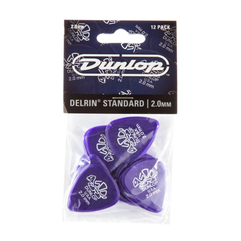 DUNLOP DELRIN 500 PICK 2.0MM Медіатори