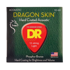 DR STRINGS DRAGON SKIN Acoustic - 12 String (10-48) Струни для акустичної гітари
