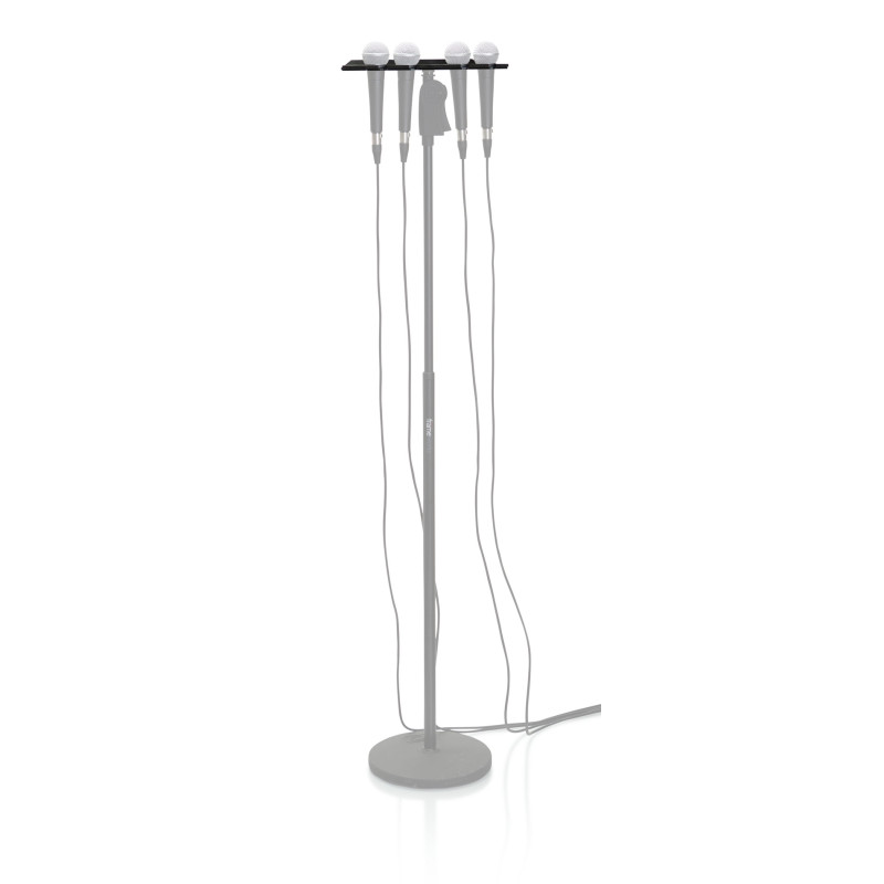 GATOR FRAMEWORKS GFW-MIC-4TRAY Multi Mic Holder Four (4) Mics