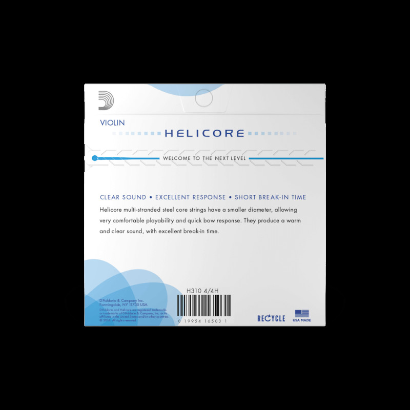 D`ADDARIO HELICORE VIOLIN STRING SET 4/4 Scale Heavy Tension
