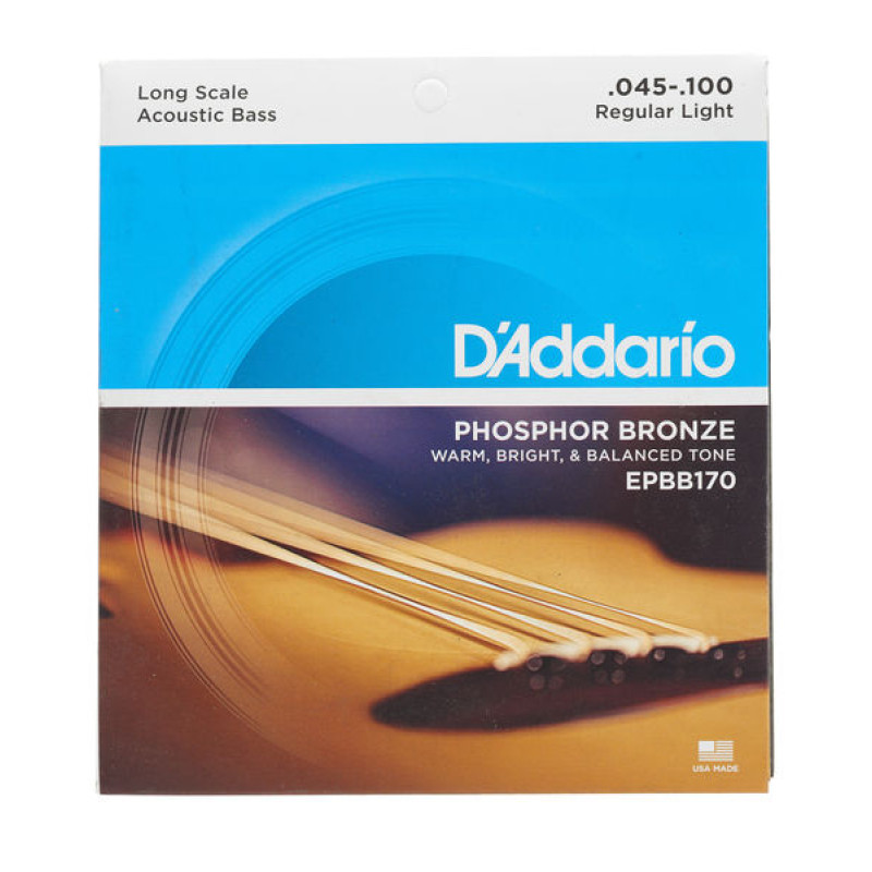 D‘ADDARIO EPBB170 ACOUSTIC BASS PHOSPHOR BRONZE LIGHT 4-STRING (45-100) Струни для акустичної бас-гітари