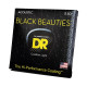 DR STRINGS BLACK BEAUTIES Acoustic - Custom Light (11-50) Струни для акустичної гітари