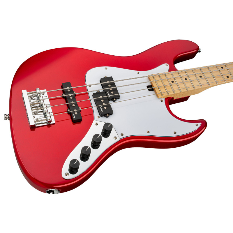 SADOWSKY MetroExpress 21-Fret Hybrid P/J Bass, Maple, 4-String (Candy Apple Red Metallic) Бас-гітара