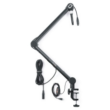 GATOR FRAMEWORKS GFWMICBCBM4000 Professional Desktop Mic Boom Stand with Led Light