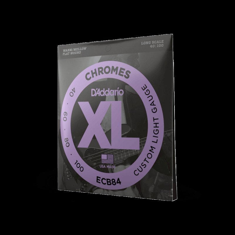 D‘ADDARIO ECB84 XL CHROMES BASS CUSTOM LIGHT (40-100) Струни для бас-гітари