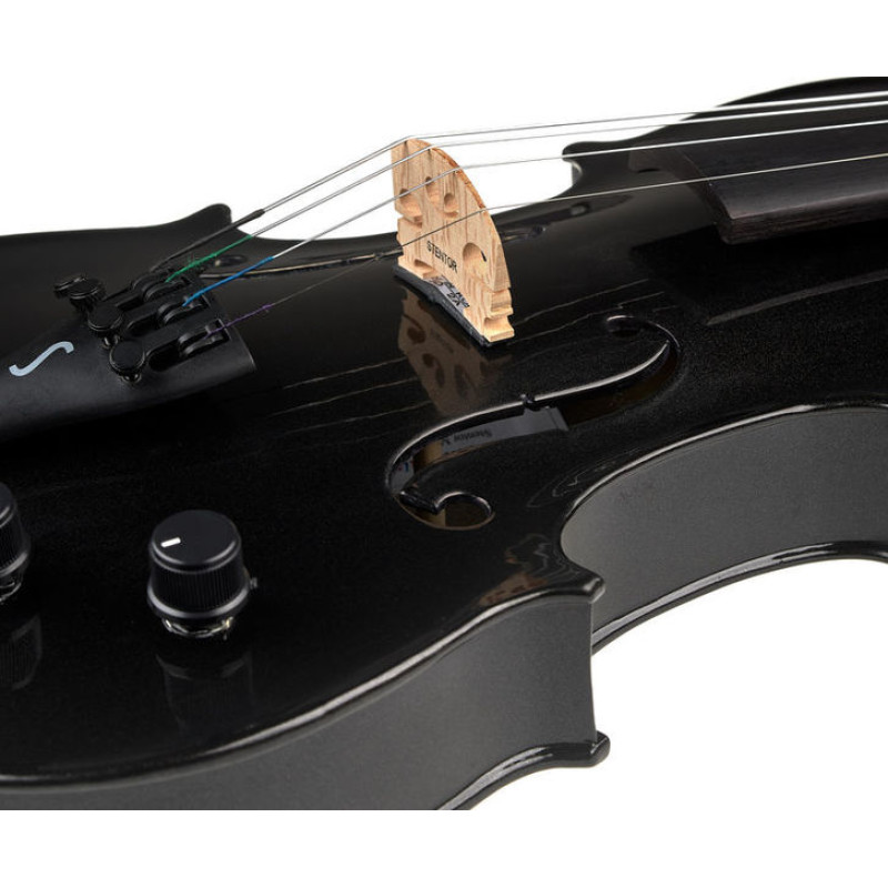 STENTOR 1515/ABK Harlequin Electric Violin Outfit 4/4 (Black) Скрипка