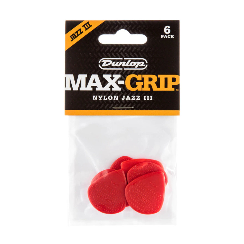 DUNLOP MAX-GRIP JAZZ III NYLON PICK Медіатори