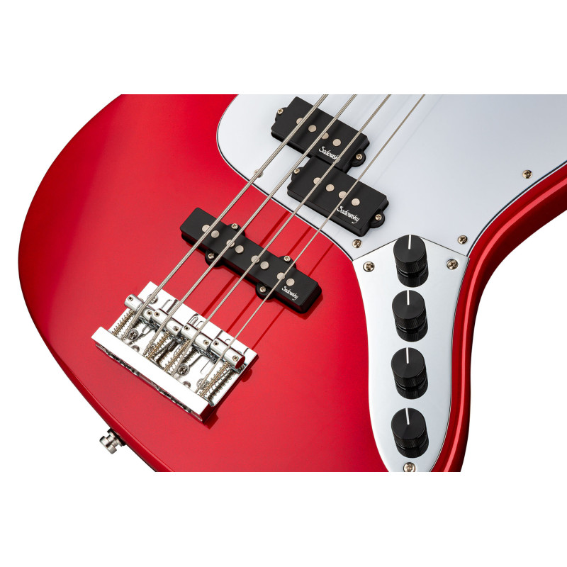 SADOWSKY MetroExpress 21-Fret Hybrid P/J Bass, Maple, 4-String (Candy Apple Red Metallic) Бас-гітара
