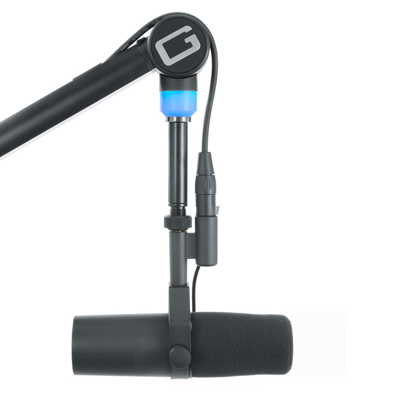GATOR FRAMEWORKS GFWMICBCBM4000 Professional Desktop Mic Boom Stand with Led Light