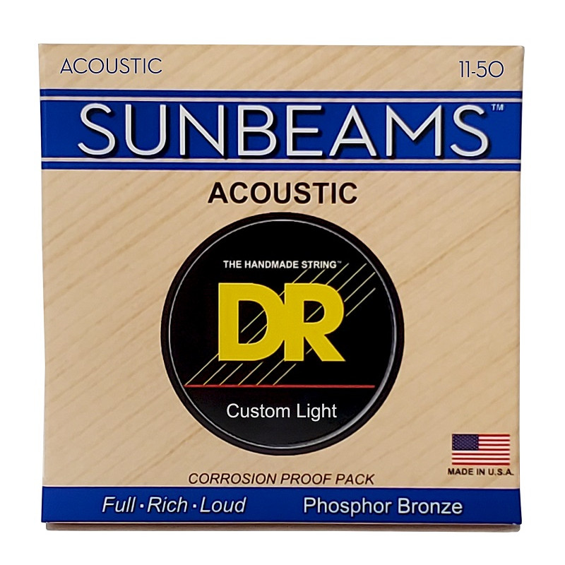 DR STRINGS SUNBEAM Acoustic Phosphor Bronze - Custom Light (11-50) Струни для акустичної гітари