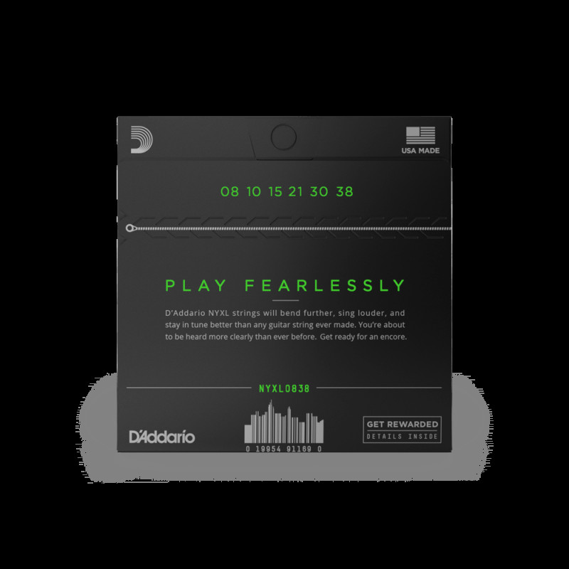 D‘ADDARIO NYXL0838 NYXL ELECTRIC EXTRA SUPER LIGHT (08-38) Струни для електрогітари