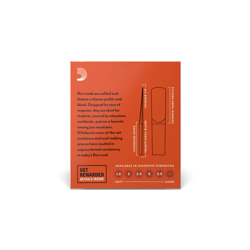 D'ADDARIO Rico - Eb Clarinet #3.5 - 10 Pack