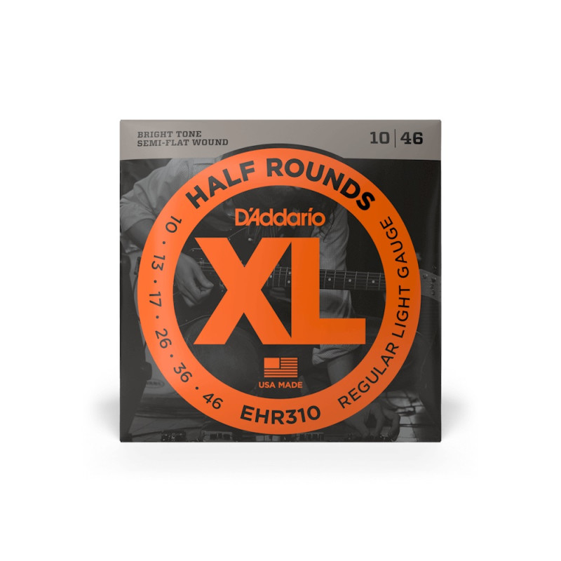 D‘ADDARIO EHR310 XL HALF ROUNDS REGULAR LIGHT (10-46) Струни для бас-гітари