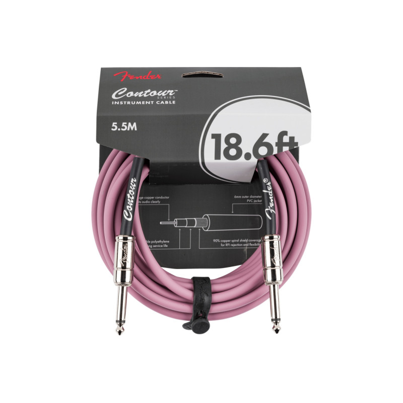 FENDER CABLE CONTOUR SERIES 18.6' BURGUNDY MIST Кабель інструментальний