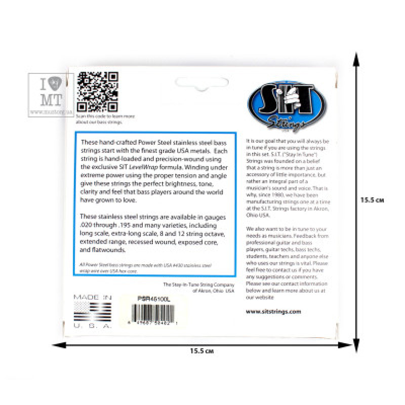 Струни для бас-гітар SIT STRINGS PSR45100L
