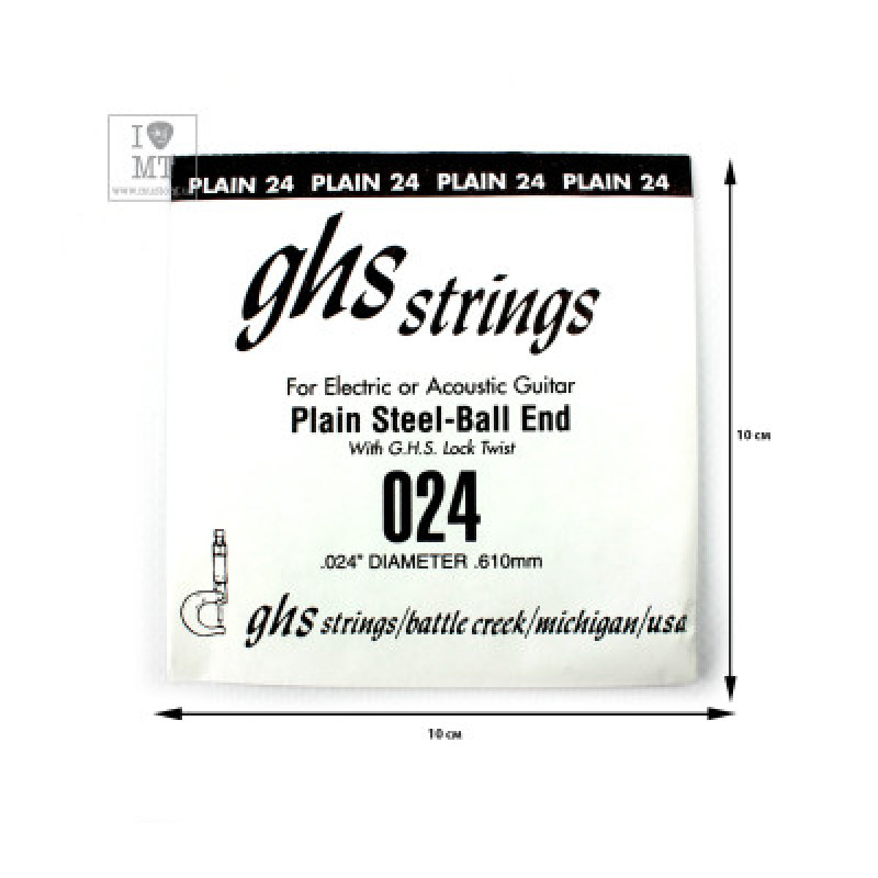 Струна для акустичної гітари GHS STRINGS 024