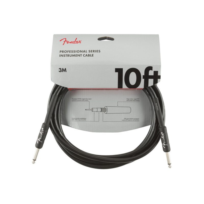 FENDER CABLE PROFESSIONAL SERIES 10' BLACK Кабель инструментальный