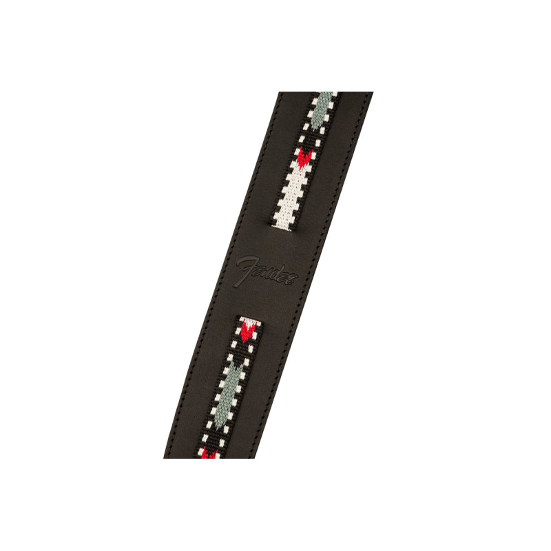 FENDER STRAP ACOUSTIC PARAMOUNT LATHER BLACK Ремень гитарный