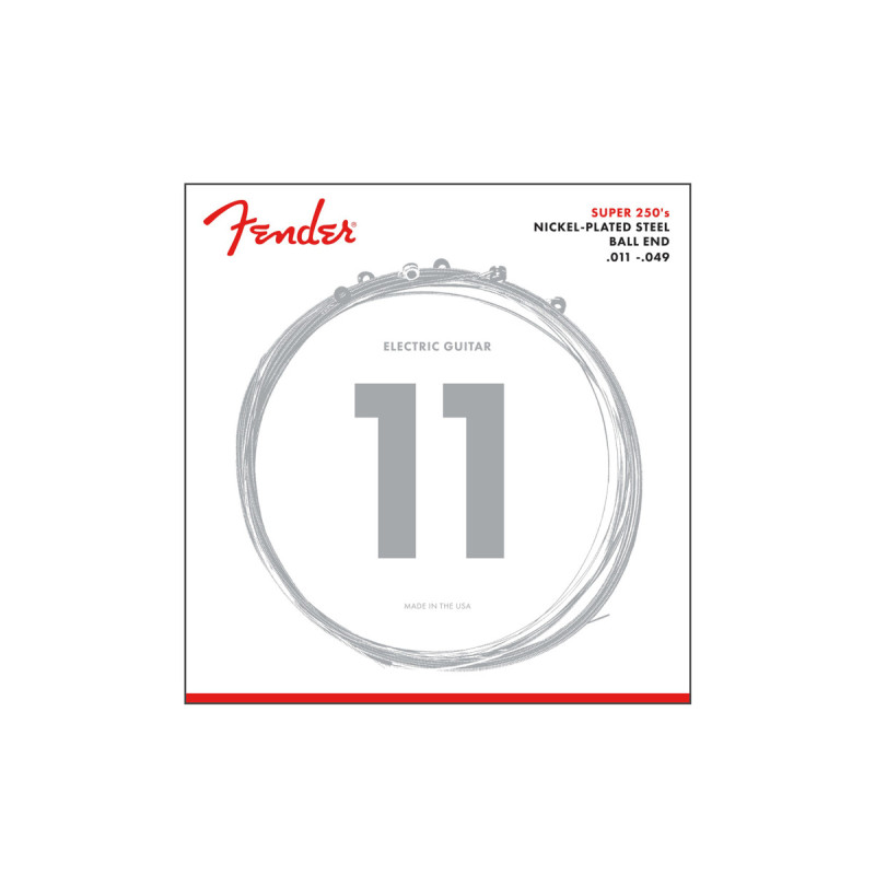 FENDER SUPER 250M NICKEL-PLATED STEEL GUITAR STRINGS Струни для електрогітари