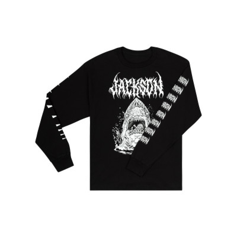 Лонгслів JACKSON SHARKROT LONGSLEEVE T-SHIRT BLACK XL