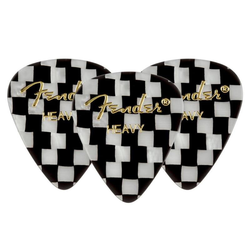 FENDER 351 SHAPE PREMIUM PICKS CHECKER HEAVY (3 PICKS) Набір медіаторів