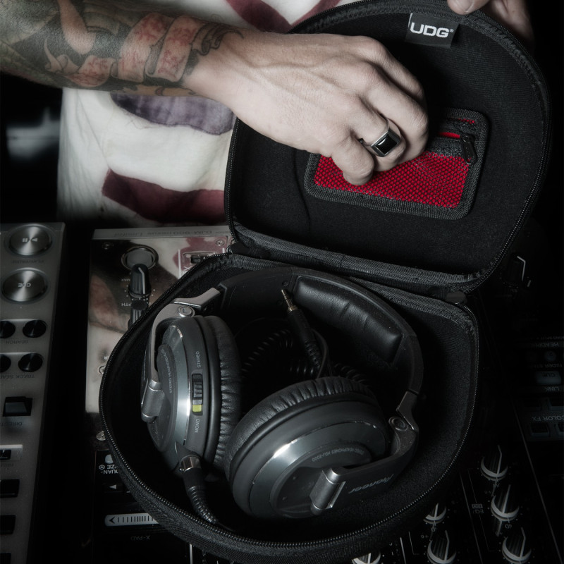 Creator Headphone Case Large Black PU(U8202BL)