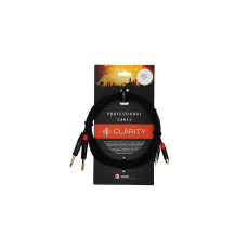 CLARITY 2xJACK-2xRCA-B/3m Комутаційний кабель