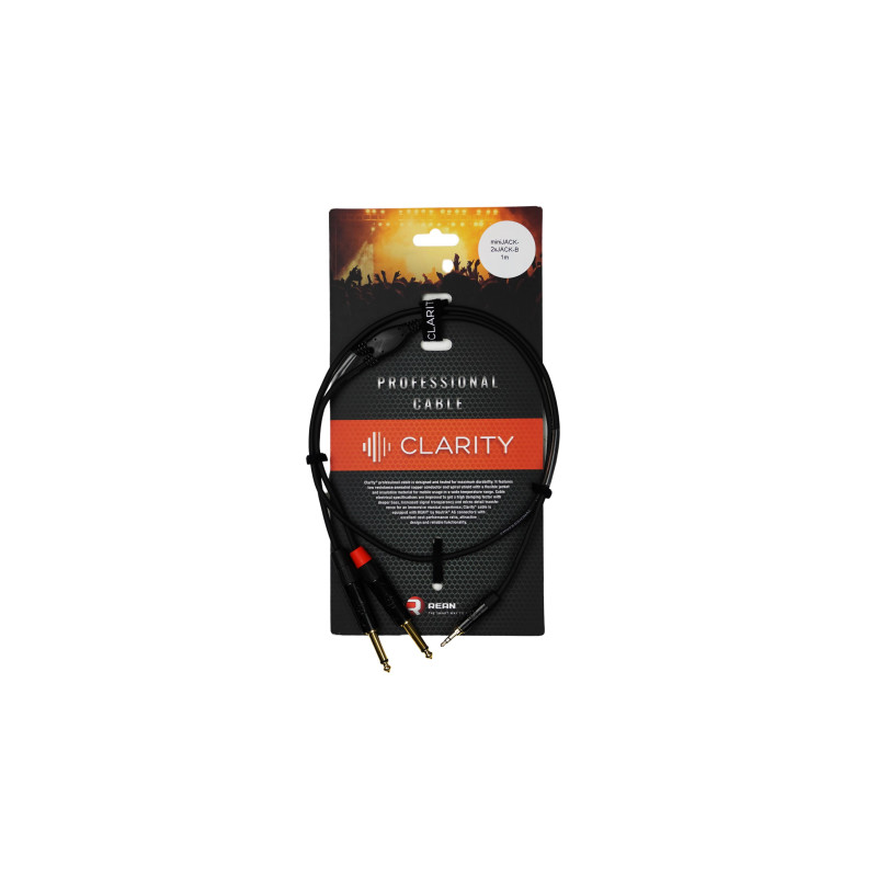 CLARITY miniJACK-2xJACK-B/1m Комутаційний кабель