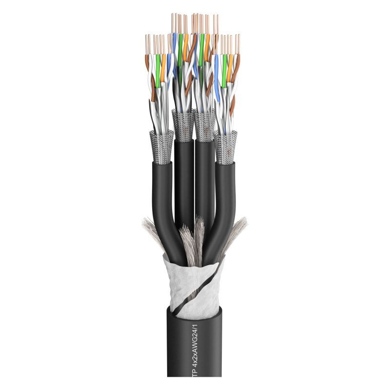 SOMMER CABLE 580-0311-04 Мережевий кабель SC-Mercator QUAD, 4xCAT.7, чорний, Ø 20,8 мм