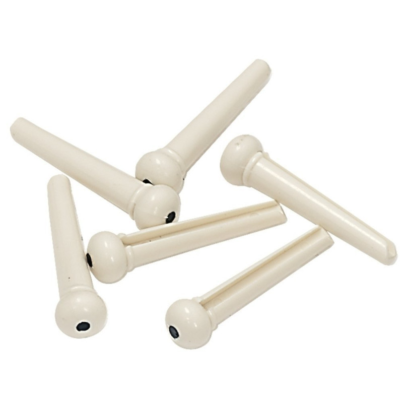 Шпильки для струнотримача акустичної гітари GEWA Bridge plug Dot White (6 шт.)