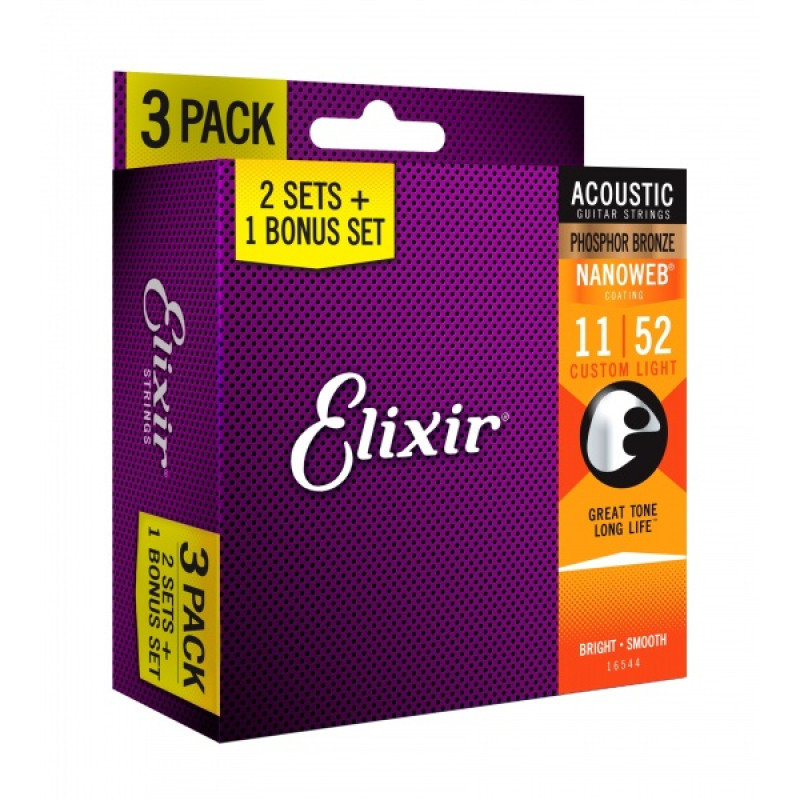 ELIXIR PB NW CL (3 Pk) Струни для акустичної гітари