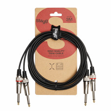 STAGG N STC3P Двойной кабель 2xjack – 2xjack, 3 м