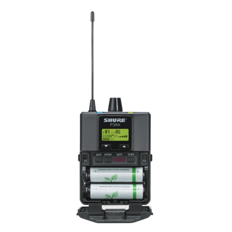 SHURE P3RA=-K12 Преміальний бодіпак-приймач PSM300, діапазон K12 (614–638 МГц)