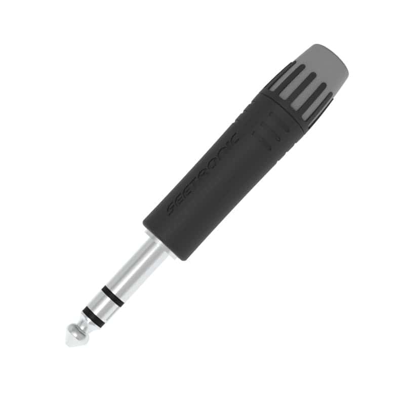 SEETRONIC MP3X-B Стерео Jack 6,3 мм slim штекер кабельний чорний