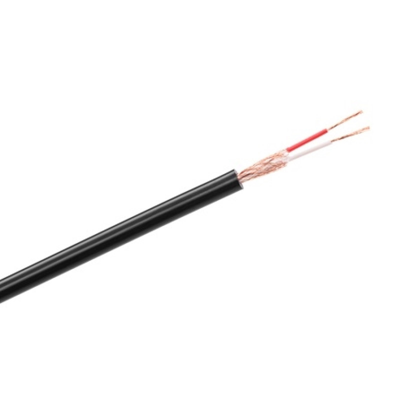 Кабель микрофонный Azusa KAB0605A, стерео, 6 мм, 100 м черный