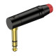 Роз'єм Roxtone RJ3RPP-RD-BG Jack 6.3mm (stereo) кутовий