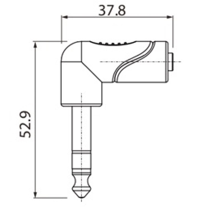 Перехідник Roxtone RPAN245 1 x 6.3mm jack stereo male (тато) - 1 x 3.5mm jack stereo female (мама)