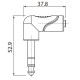 Перехідник Roxtone RPAN245 1 x 6.3mm jack stereo male (тато) - 1 x 3.5mm jack stereo female (мама)