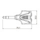 Перехідник Roxtone RPAN340 6.3mm jack stereo male (тато) - 2x3.5mm jack stereo female (мама)