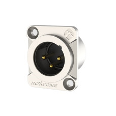 Разъем Roxtone RX3MDWP-BG XLR панельный male (папа) влагостойкий