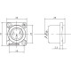 Роз'єм Roxtone RX3MDWP-BG XLR панельний male (тато) вологостійкий