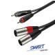 Готовий аудіокабель Roxtone SACC190L2, 2х1x0.14 кв. мм, вн. діаметр 4x8 мм, 2 м