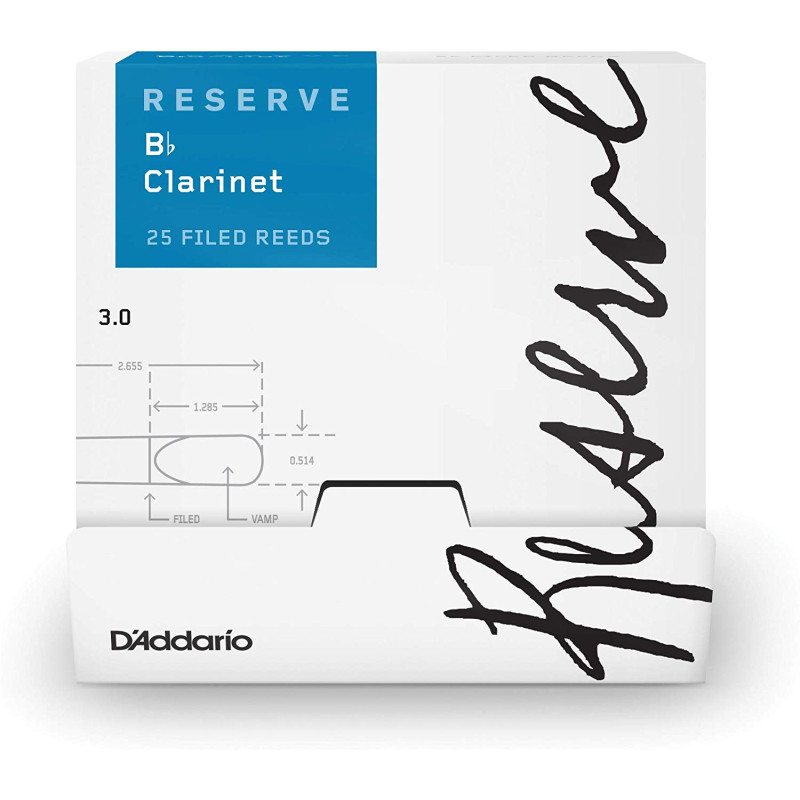 D`ADDARIO Reserve Bb Clarinet #3.0 - 25 Pack