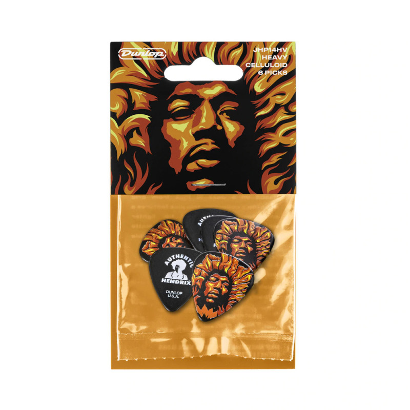 DUNLOP JIMI HENDRIX '69 PSYCH SERIES VOODOO FIRE GUITAR PICK (HEAVY) Медіатори