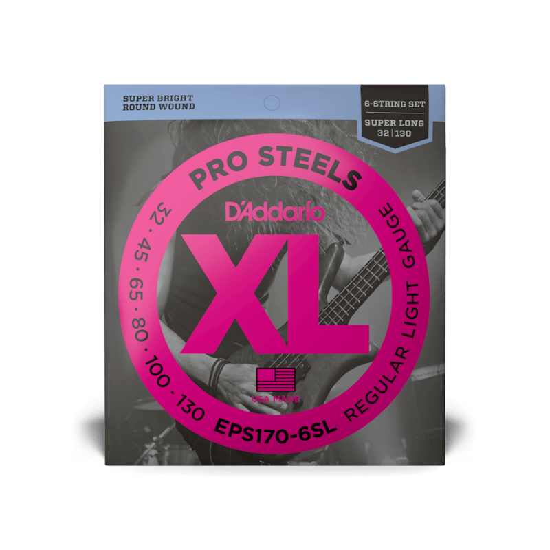 D’ADDARIO EPS170-6SL PROSTEELS BASS LIGHT 6-STRING (32-130) Струны для бас-гитары