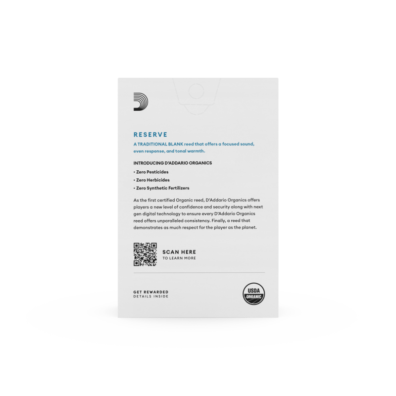 D'ADDARIO Organic Reserve Bb Clarinet #3.5 - 10 Pack