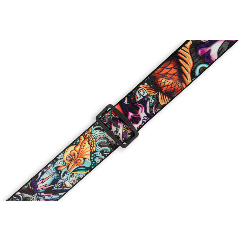LEVY'S MP2TAT-003 2 Tattoo Series Poly Guitar Strap - New School Ремень для гитары