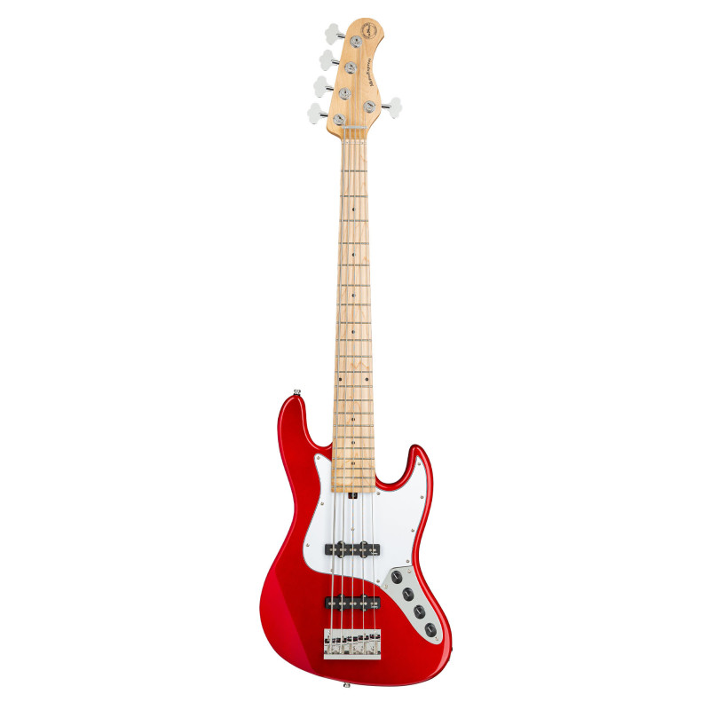 SADOWSKY MetroExpress 21-Fret Vintage J/J Bass, Maple, 5-String (Candy Apple Red Metallic) Бас-гітара