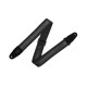 LEVY'S MC2CG-BLK-BLK Cotton Combo Guitar Strap – Black Cotton with Black Leather Strip Ремінь для гітари