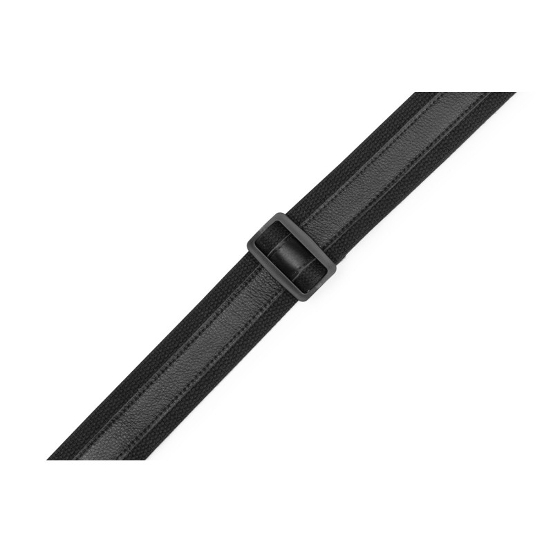 LEVY'S MC2CG-BLK-BLK Cotton Combo Guitar Strap – Black Cotton with Black Leather Strip Ремінь для гітари